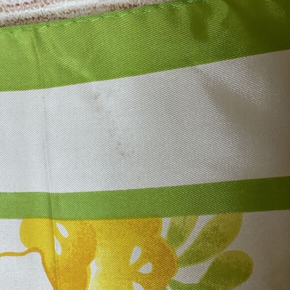 Vintage SM Kent Avon Burst of Spring Floral Japan Green Head Hair Wrap Mob Wife - Picture 9 of 11